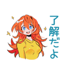 明るい返事★ポップな女の子（個別スタンプ：10）