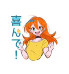 明るい返事★ポップな女の子（個別スタンプ：34）