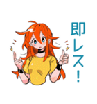 明るい返事★ポップな女の子（個別スタンプ：37）