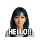 青髪美女（個別スタンプ：2）