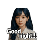 青髪美女（個別スタンプ：4）