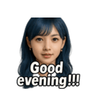 青髪美女（個別スタンプ：7）
