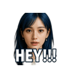 青髪美女（個別スタンプ：12）