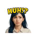 青髪美女（個別スタンプ：16）