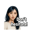 青髪美女（個別スタンプ：18）