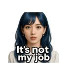 青髪美女（個別スタンプ：23）