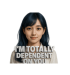 青髪美女（個別スタンプ：30）