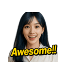 青髪美女（個別スタンプ：31）