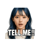 青髪美女（個別スタンプ：37）