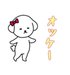 [オッケー専用]白い犬の女の子（個別スタンプ：8）