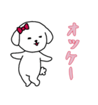 [オッケー専用]白い犬の女の子（個別スタンプ：11）