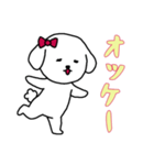 [オッケー専用]白い犬の女の子（個別スタンプ：12）