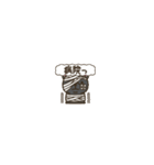 超ちいさいフレブル(ブラック）（個別スタンプ：10）
