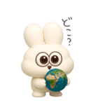 ドデカ3D太っちょうさぎ（個別スタンプ：21）
