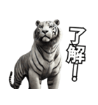 虎応援！かっこいい白虎！3Dリアル（個別スタンプ：3）