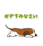[おやすみなさい専用]バセットハウンド（個別スタンプ：6）