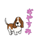 [おやすみなさい専用]バセットハウンド（個別スタンプ：9）