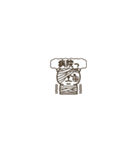 超ちいさいフレブル(ホワイト)（個別スタンプ：10）