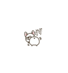 超ちいさいフレブル(ホワイト)（個別スタンプ：19）