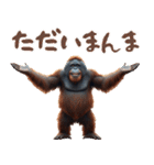 オラウータンの日常スタンプ！3Dリアル（個別スタンプ：14）