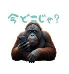 オラウータンの日常スタンプ！3Dリアル（個別スタンプ：15）