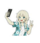 アロハお姉さん（個別スタンプ：37）