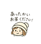 雪の女の子、日本語（個別スタンプ：3）