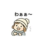 雪の女の子、日本語（個別スタンプ：6）