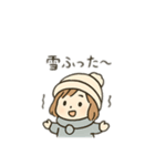 雪の女の子、日本語（個別スタンプ：13）