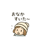雪の女の子、日本語（個別スタンプ：17）