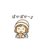 雪の女の子、日本語（個別スタンプ：19）