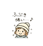 雪の女の子、日本語（個別スタンプ：20）