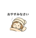 雪の女の子、日本語（個別スタンプ：23）