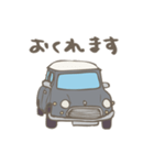ゆるゆるクラシックカー(grey)（個別スタンプ：3）