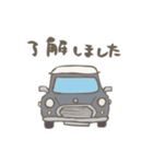 ゆるゆるクラシックカー(grey)（個別スタンプ：12）