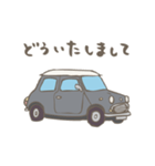 ゆるゆるクラシックカー(grey)（個別スタンプ：19）