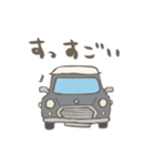 ゆるゆるクラシックカー(grey)（個別スタンプ：36）