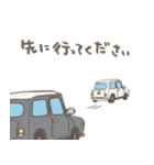 ゆるゆるクラシックカー(grey/線あり)（個別スタンプ：2）