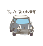 ゆるゆるクラシックカー(grey/線あり)（個別スタンプ：4）