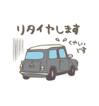 ゆるゆるクラシックカー(grey/線あり)（個別スタンプ：8）