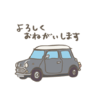 ゆるゆるクラシックカー(grey/線あり)（個別スタンプ：10）