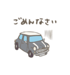 ゆるゆるクラシックカー(grey/線あり)（個別スタンプ：11）