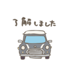 ゆるゆるクラシックカー(grey/線あり)（個別スタンプ：12）