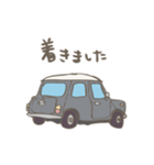 ゆるゆるクラシックカー(grey/線あり)（個別スタンプ：13）