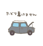 ゆるゆるクラシックカー(grey/線あり)（個別スタンプ：16）