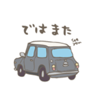 ゆるゆるクラシックカー(grey/線あり)（個別スタンプ：17）