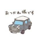 ゆるゆるクラシックカー(grey/線あり)（個別スタンプ：20）