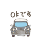 ゆるゆるクラシックカー(grey/線あり)（個別スタンプ：21）