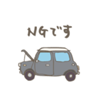 ゆるゆるクラシックカー(grey/線あり)（個別スタンプ：22）