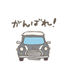 ゆるゆるクラシックカー(grey/線あり)（個別スタンプ：25）
